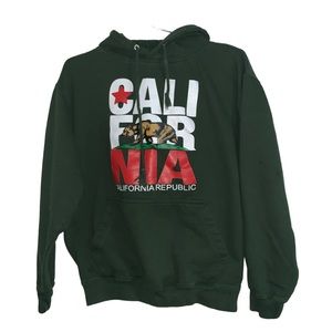 Dark green California Republic hoodie
